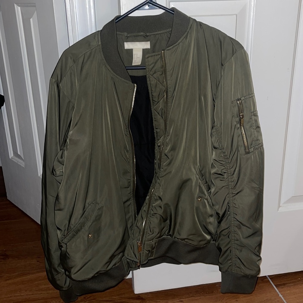 Olive Green Bomber Jacket